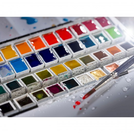 VAN GOGH 48 Colours Water Colour Paint Metal Case Set in Half Pan VAN GOGH 48 Colours Water Colour Paint Metal Case Set in Half Pan